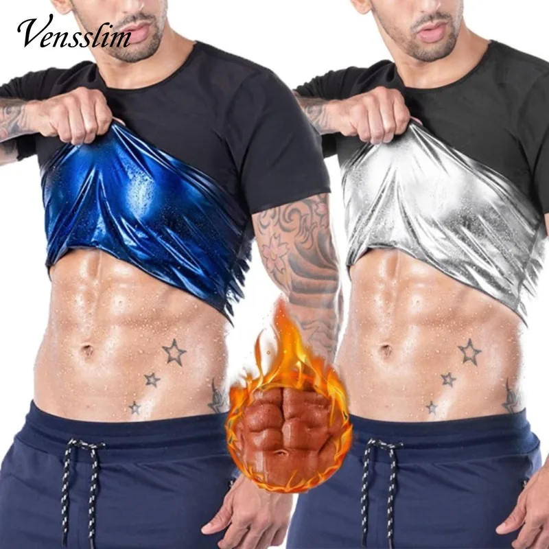 Men&rsquo;s Sweat Sauna Suit Vensslim Sauna Suit Sweat Heat Trapping Workout Fat Burner Vest Slimming Body Shaper Tank Top Waist Trainer Fitness Corset sweat sauna suit