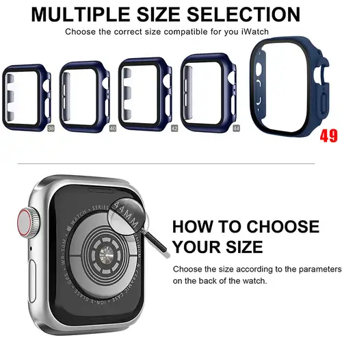 Case For Apple Watch Band 44mm 40mm 42mm 38mm 40 44mm 9 8 7 6 SE 5 4 3 Screen Protector PC Bumper iWatch 45mm 41mm Ultra 2 49mm - Image 3