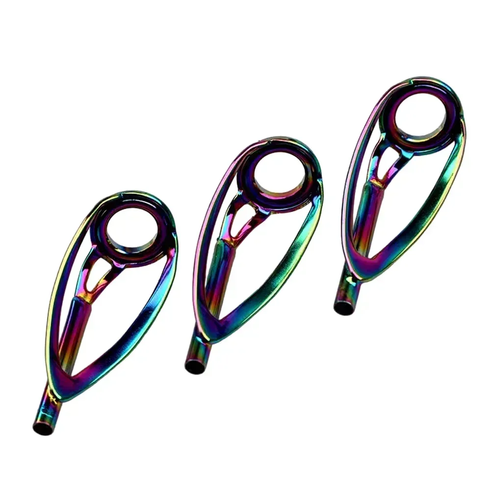 Kit Riparazione Punte Canna Da Pesca &ndash; 2 Anelli In Ceramica Arcobaleno Con Tondino In Acciaio