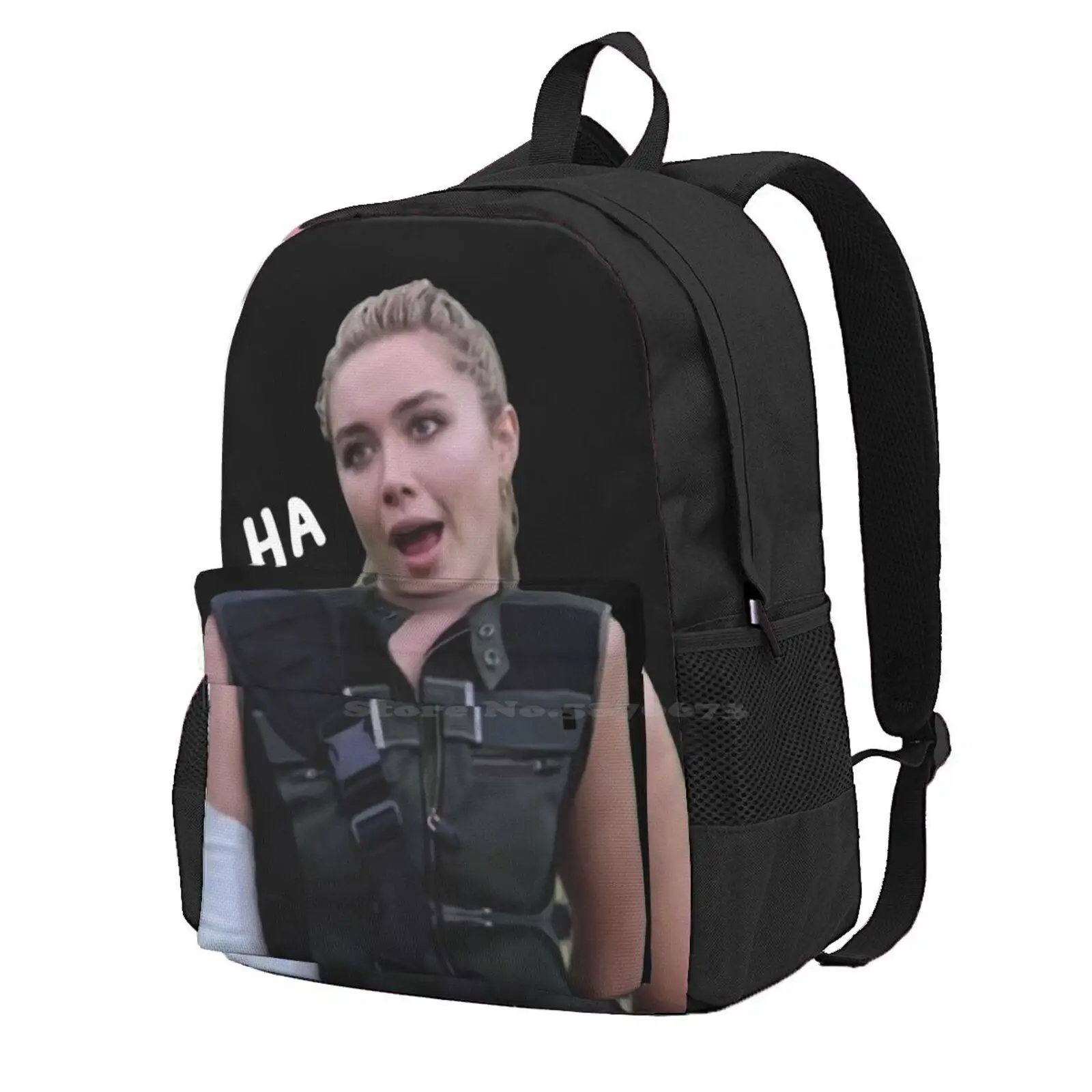 

Yelena Belova " Ha " Backpack For Student School Laptop Travel Bag Scarlett Johansson Natasha Romanoff Trending Yelena Belova