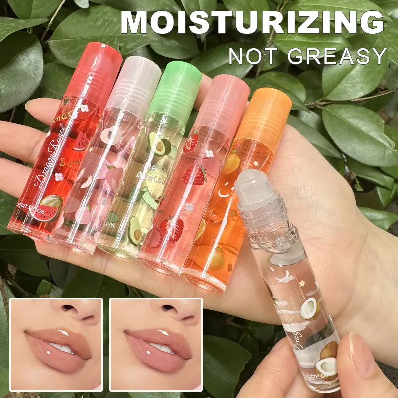 36Pcs Fruit Flavor Shiny Rollerball Lip Oil Set Vitamin E Transparent Moisturizing Plumping Lip Gloss Lip Jelly Wholesale 2