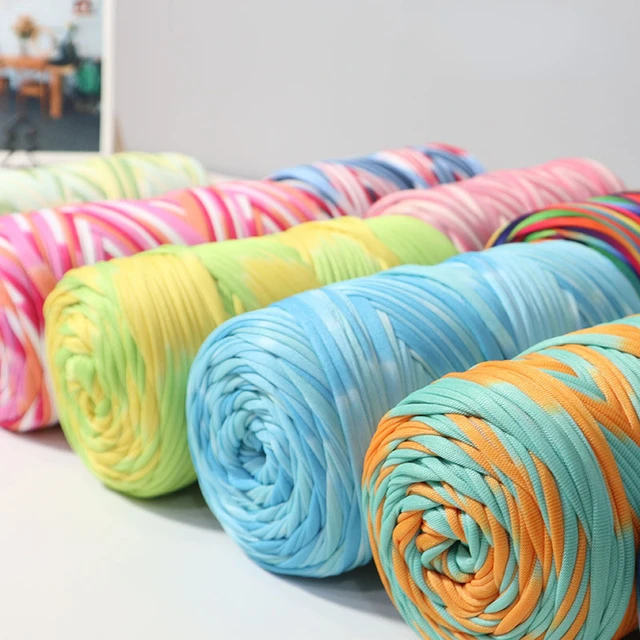 210g/pcs Fancy Yarns For Hand Knitting Thick Thread Crochet Cloth Yarn DIY  bag handbag carpet cushion Cotton Cloth T-Shirt Yarn