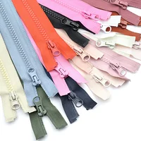 Fermeture éclair en résine à verrouillage automatique, 40-80cm, 5 #, tête à extrémité ouverte, fermeture éclair pour sac, manteau, veste, bricolage, vêtement, gril à coudre, réparation, accessoire de tailleur 4