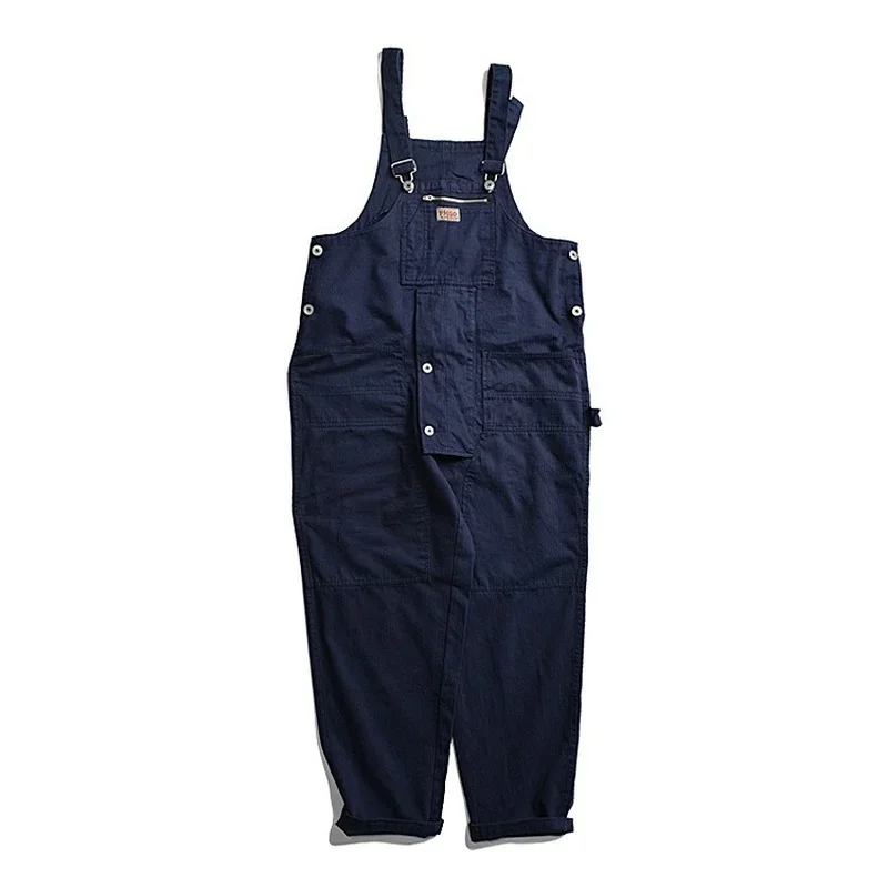 Men Rompers and Overalls Men Clothing Bib Overalls Trousers Men's Trendy Japanese Overalls Suspenders Multi-pocket Jumpsuit Loose Work Trousers
