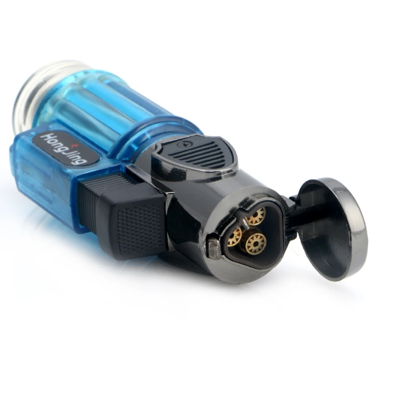H55A Windproof Trip Torch Jet Flame Refillable gas Cigarette Cigar