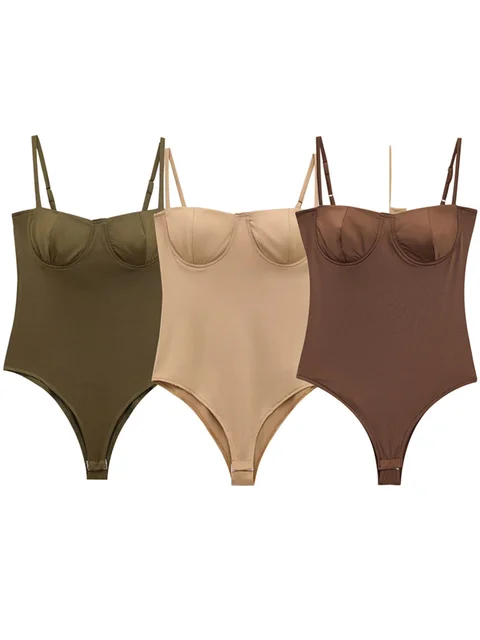 Nicole Spaghetti Strap Bodysuit 1