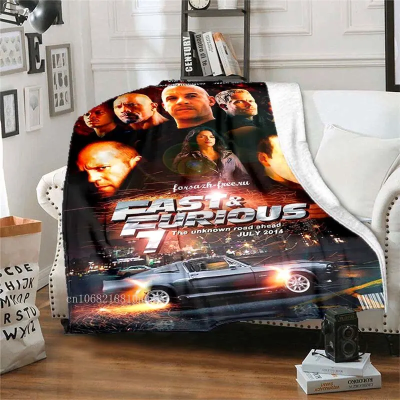 Veloce E Furious Movie Poster Coperta Fashion Print Peluche Coperta Da Letto Copertura Home Office Travel Outdoor Peluche Coperta