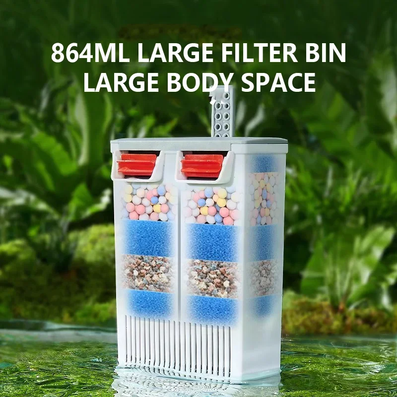 Aquarium Turtle Low Water Level Filter Turtles Tank Feces Suction Three-In-One Energy-Saving 5W Small Water Purification Filters