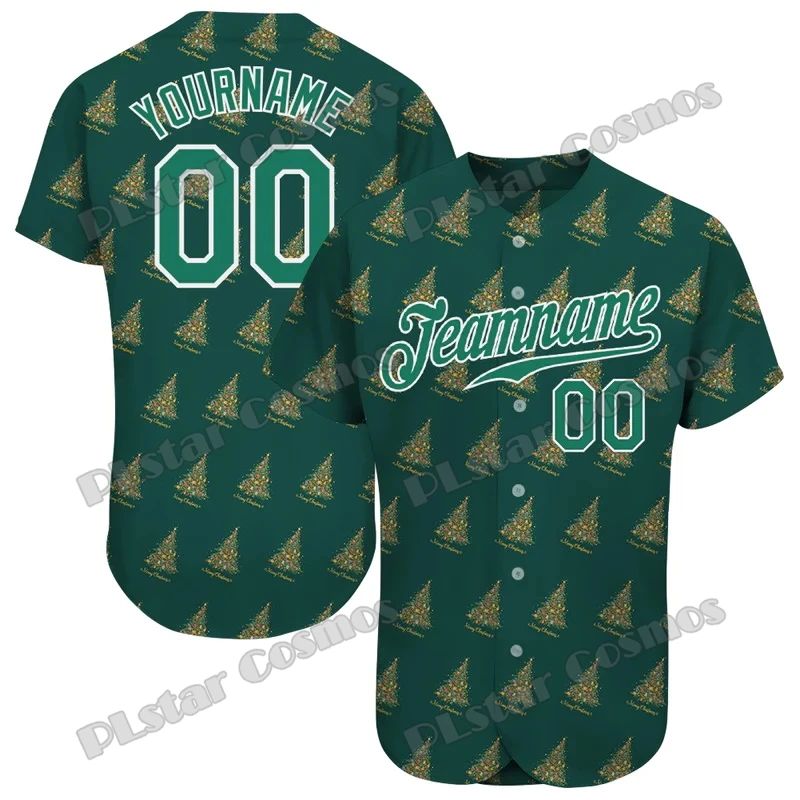 Rot Rot-Weiß Frohe Weihnachten Benutzerdefinierte Muster 3D Gedruckt Mode männer Baseball Jersey Casual Hip Hop Baseball Hemd BQW15 – Detail 13