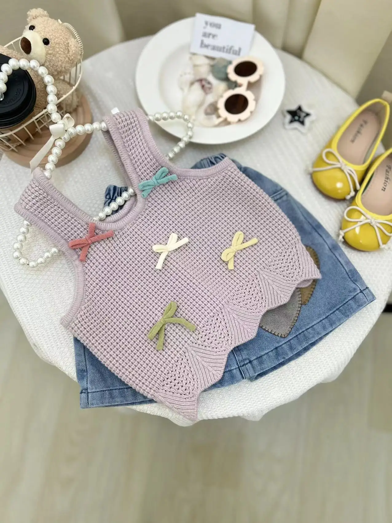 Heart Denim Dress Set 6