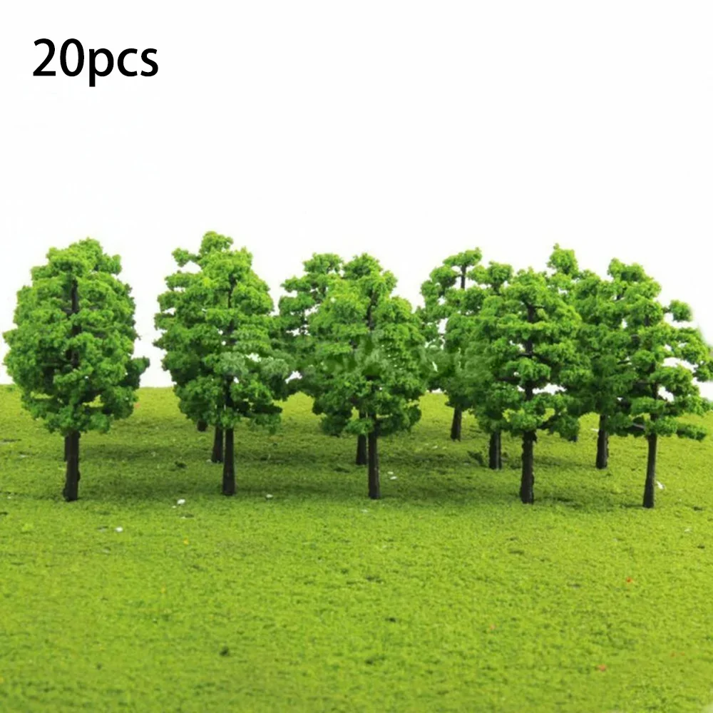 20Pcs Model Trees Train Railroad Micro Landscape Layout Diorama Scale Tree 7cm Decorate Building Model Roadway For Gift Set 2