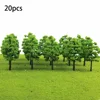 20Pcs Model Trees Train Railroad Micro Landscape Layout Diorama Scale Tree 7cm Decorate Building Model Roadway For Gift Set 2