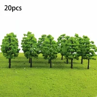 20Pcs Model Trees Train Railroad Micro Landscape Layout Diorama Scale Tree 7cm Decorate Building Model Roadway For Gift Set 2