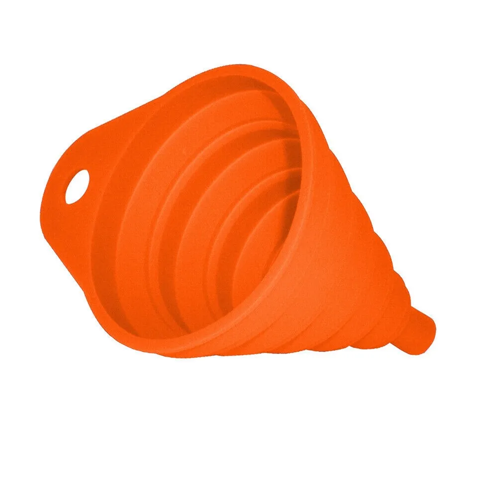 

Silicone Folding Funnel Car Funnel 2pcs Folding Funnel Auto Funnel Change Fill Collapsible Car Diesel Fluid Fuel