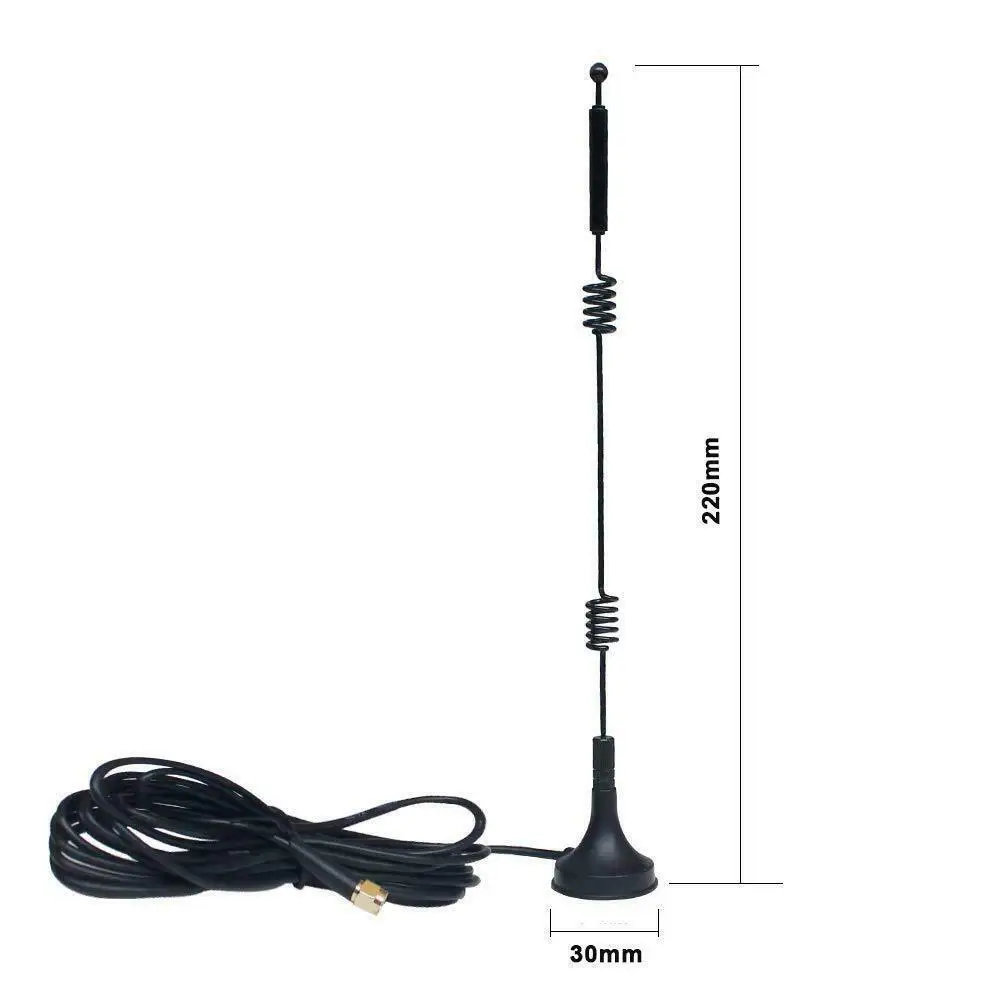 12dbi WIFI 안테나 2.4G/5.8G 듀얼 밴드 폴 안테나 SMA Male(라우터 카메라 신호 부스터용 자기 베이스 포함)