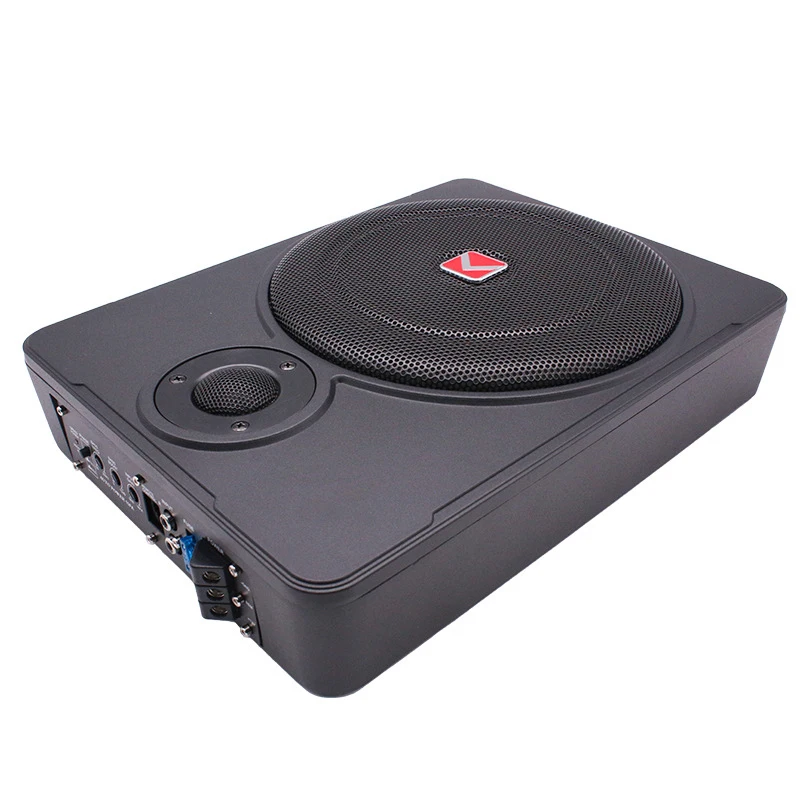 600W 10 Inch Enclosed Subwoofer System Car Super Slim Subwoofer Under Seat Sub Amplifier Power Hifi Audio Processor Music Player