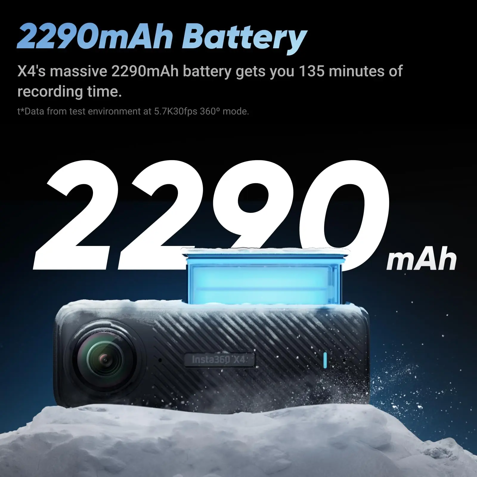8K 360° action camera, 4K wide-angle video, 135 minutes battery life, AI editing, suitable for sports, travel Insta360 X4 6