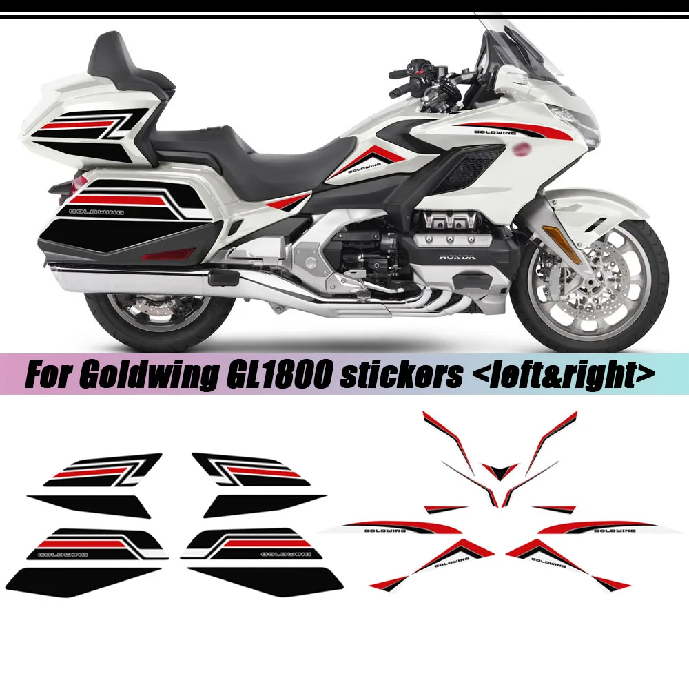 For HONDA Goldwing GL1800 GL 1800 Tank Pad Tour Stickers Decal Kit Cases Protector Trunk Luggage Knee Accessory 2018 2019 2020