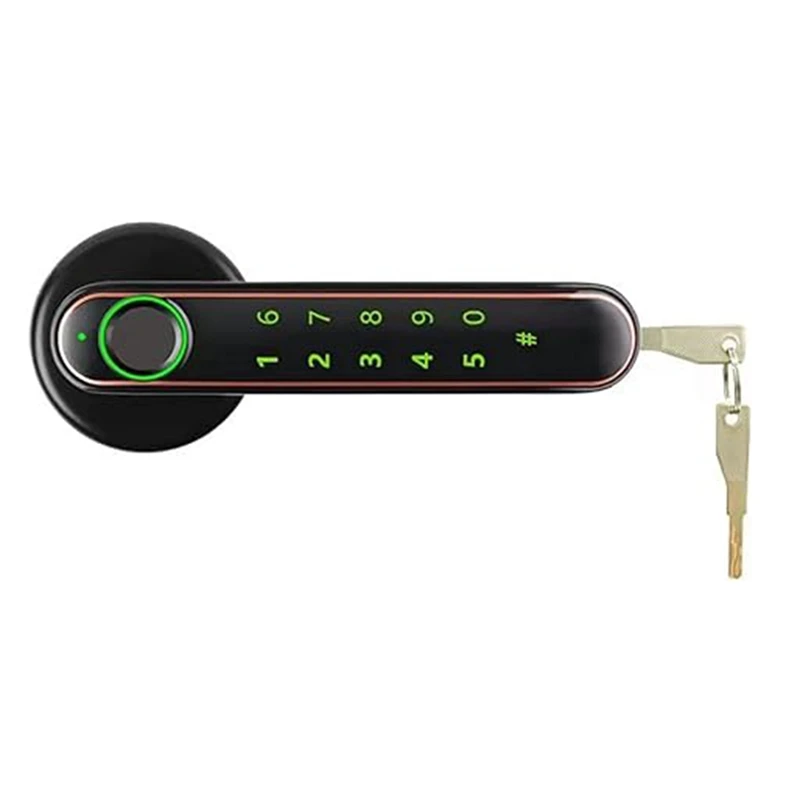 

Office Fingerprint Lock Bluetooth Tuya Mobile Phone Unlock Password Door Lock Smart Door Handle Home