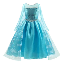 Girls Snow Queen Elsa Kids Costumes for Girl 2025 Carnival Party Prom Gown Robe-Playing Children Clothing Frozen Princess Dress 3