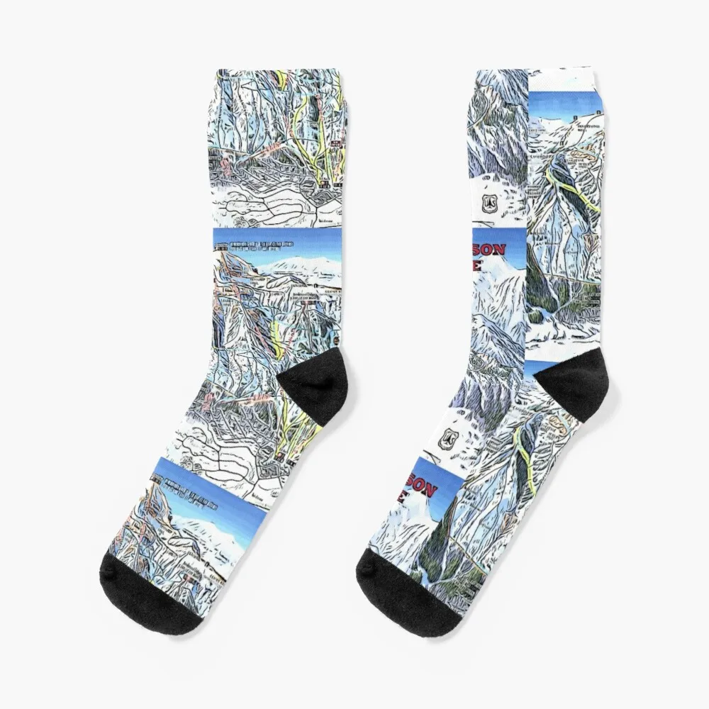 Jackson Hole Map Socks Warm Women'S Socks