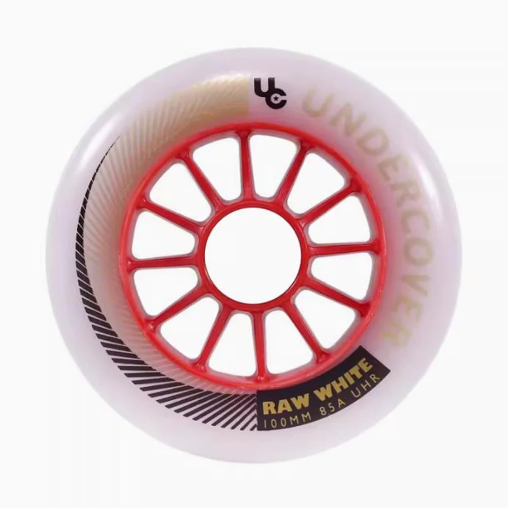 Original Powerslide UC Under Cover Wheels RAW WHITE Speed Inline Skates Wheels 85A Hardness 90 100mm Skating Patines Tires