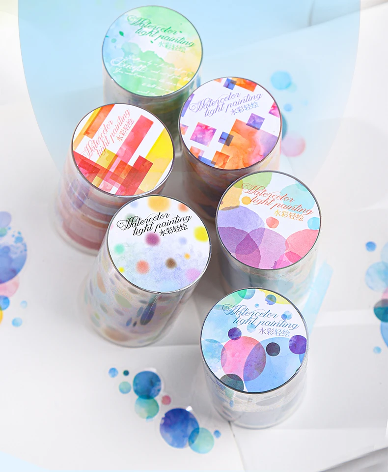 60mm * 2m PET Klebeband Aufkleber Kreativität Scrapbooking Hand Konto Klebstoff handgemachte Diy Junk Journal Handwerk liefert – Detail 7