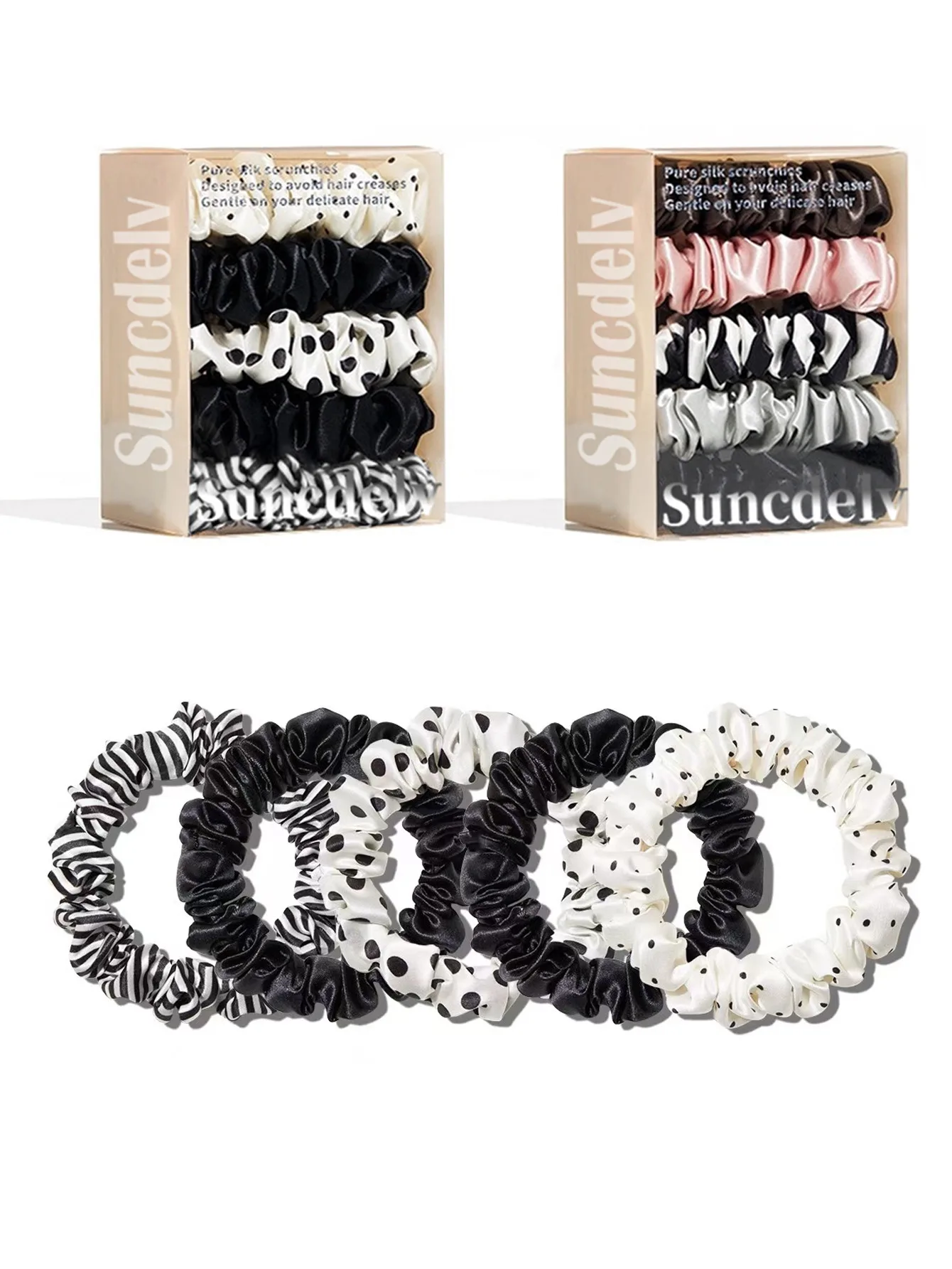 Premium 100% Silk Hair Scrunchies - Luxurious Hair Ties