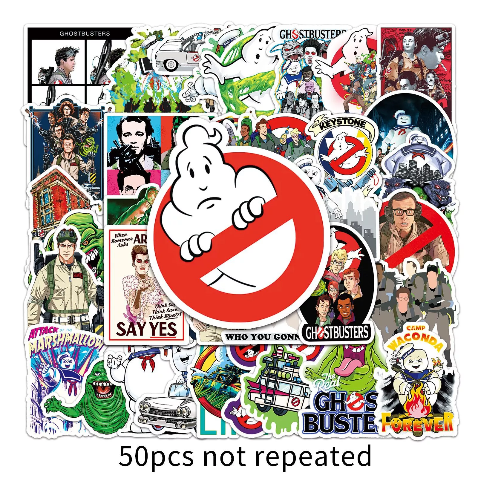 10/30/50pcs  Ghostbuster U.s. Drama Stickers Scooter Luggage Compartment Scrapbook Notebook Computer Diycar Motorcycle Stickers 10 30 50pcs travel city scenery cute stickers water cup luggage suitcase scooter notebook graffiti waterproof stickers wholesale