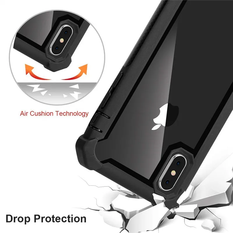 Shockproof Bumper Transparent Clear PC Phone Case For iPhone 14 13 12 11  Pro Max 6 6S 7 8 Plus X XR XS Max SE Acrylic Back Cover - AliExpress