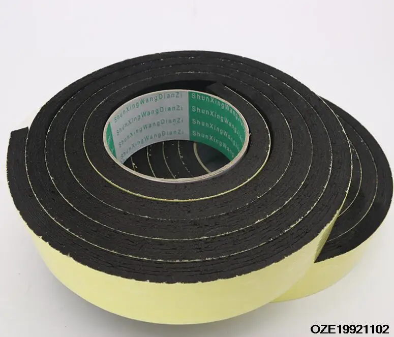 

2Pcs 20mm Width 6mm Thickness Single Sided Shockproof Sponge Foam Tape 2M Length
