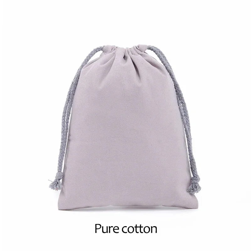 Eco-Friendly Cotton Blend Drawstring Gift Bags for Candy Storage and Home Organization