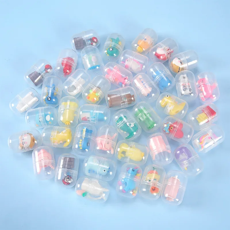 Cute Cartoon Capsule Twist Egg Toy Kids Twist Egg Machine Game Machine Gift Ball Kindergarten Small Dolls Toys Random Style 6