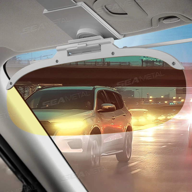 AUTOMECHANIST Car Sun Visor Goggle Anti-UV Anti-Dazzle Auto Sun Visor Plate Extender 360 Rotatable Safety Driving Day and Night car sun visor
