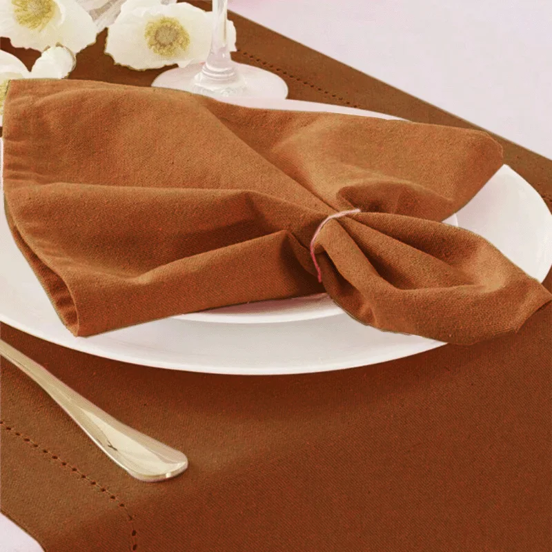 Tablecloth Napkin Durable Polyester Thickened Placemat Reusable For Kitchen Dining Wedding Decoration Garden Birthday Party