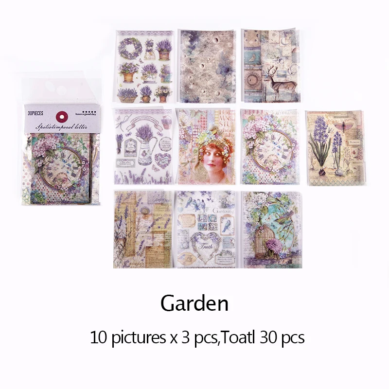 mothers day clear stamps 30PCS Rice Paper Scrapbooking Material Set Sticky Note Diary Journal Vintage Collage Aesthetics Scrapbook Material  2022 New card making stamps for sale Scrapbooking & Stamps