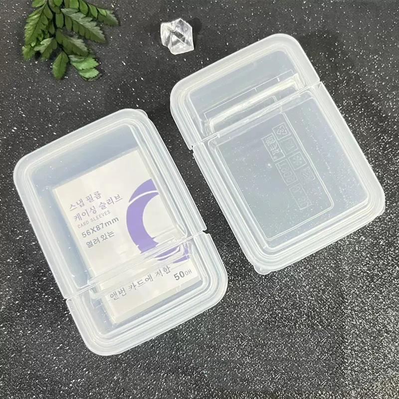 Caja de almacenamiento de tarjetas fotográficas Kpop de 3 pulgadas, pegatina transparente DIY, organizador de tarjetas Idol de Corea, caja de clasificación, papelería