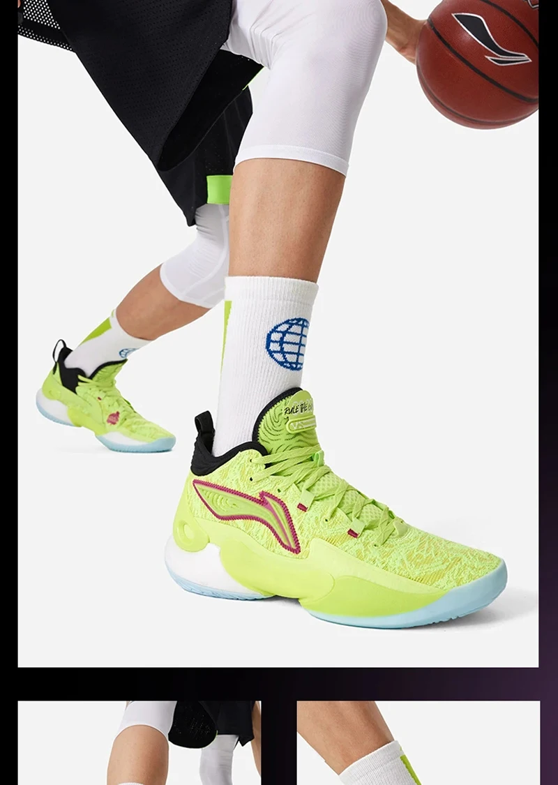 Li-ning masculino yushuai XVIII tênis de basquete profissional boa forro de almofada esportes sapatos de competição tênis abau087