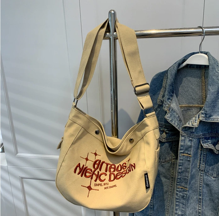 90s Fashion Y2K Medium Size School Book Crossbody Bag Female Big