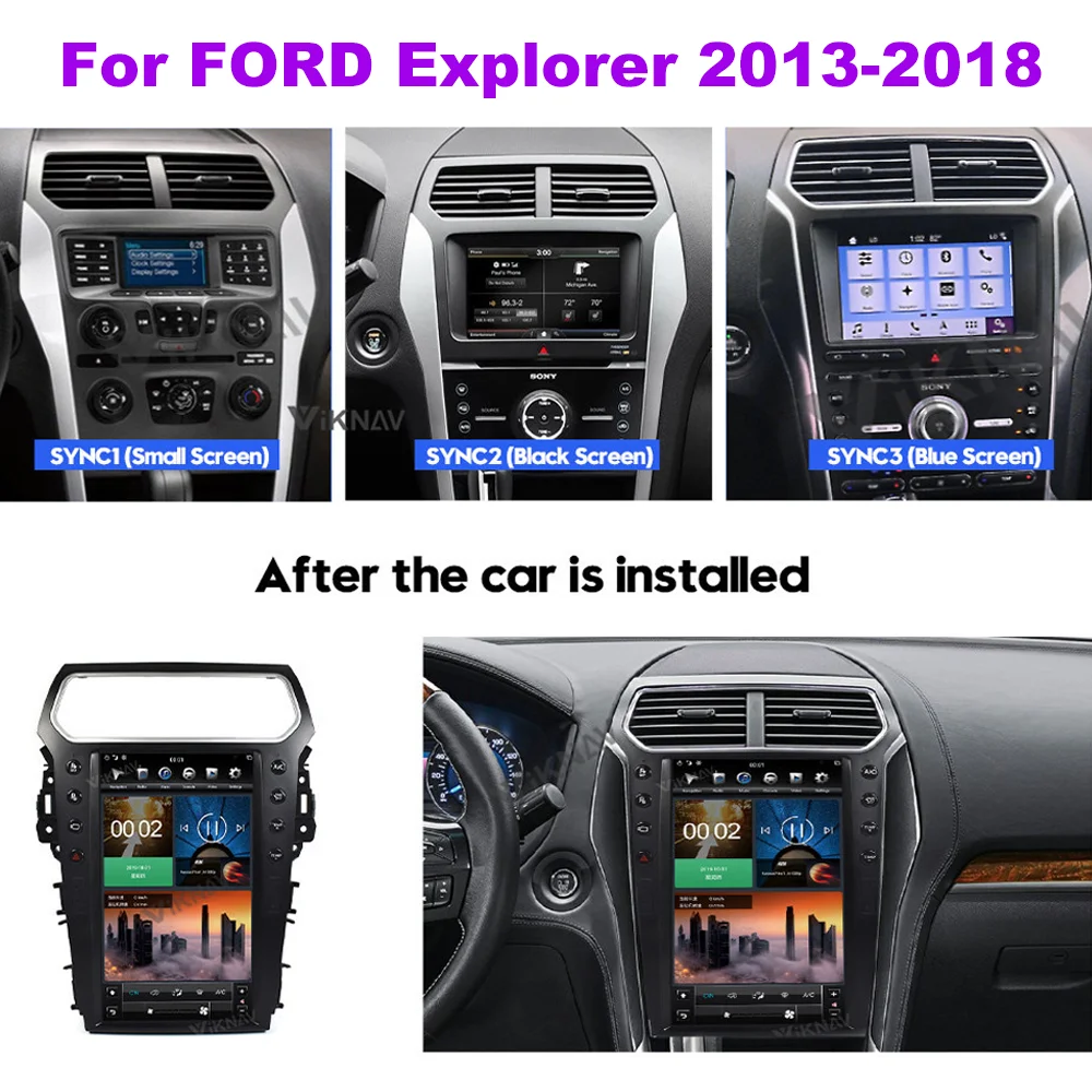 Tesla 13 6 дюймов для ford Explorer Android мультимедийный автомобильный радиоприемник 2011-2019 GPS