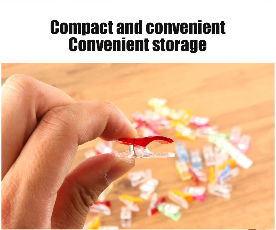 Description Picture 3 of item10/20Pcs Multipurpose Fabric Quilting Sewing Clips DIY Handmade Colorful Paper Clip Knitting Craft Supplies Tools Accessories