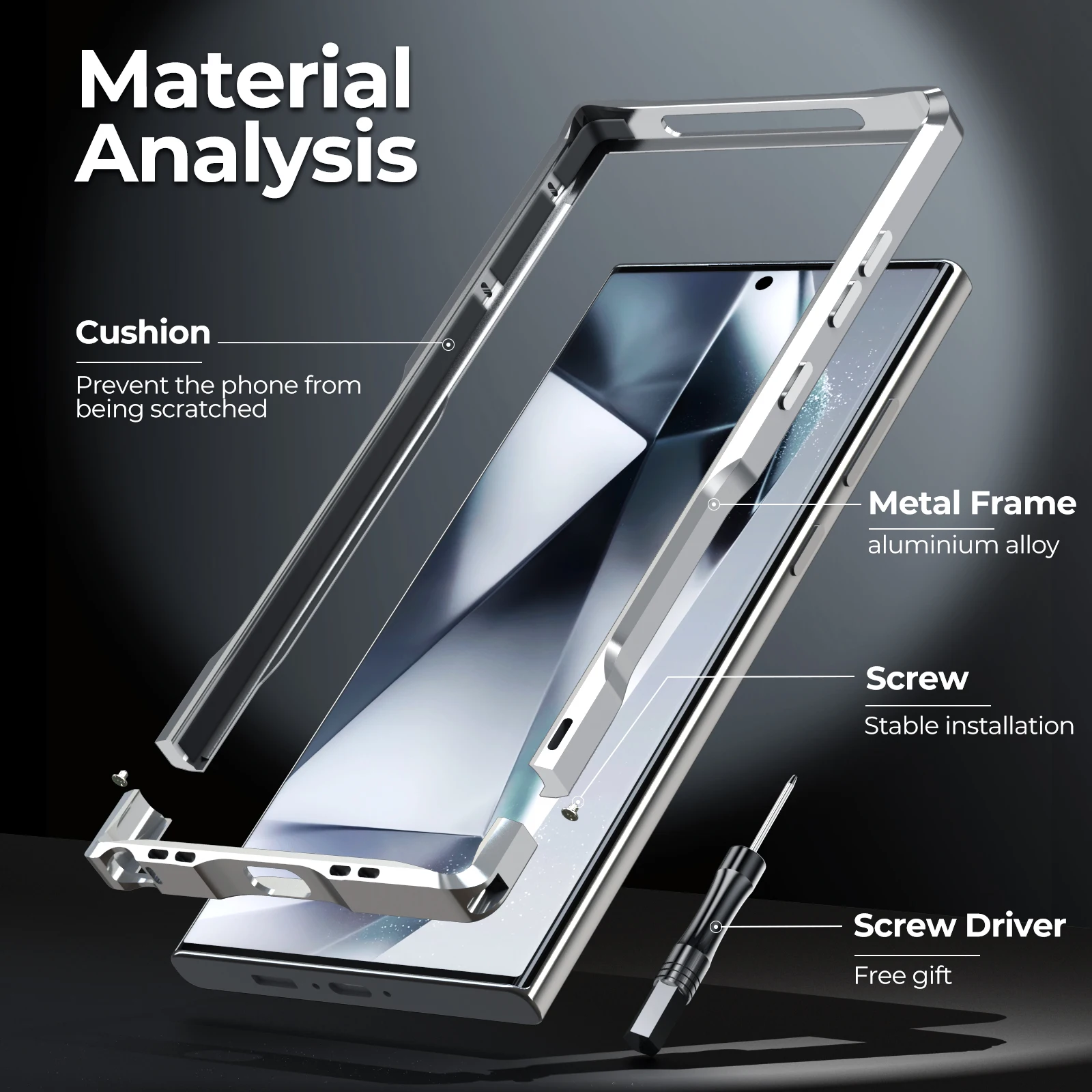 Luxury Original Metal Bumper Case – Lightweight Aluminum Alloy Shockproof Cover