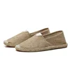 2024 Spring summer Men Canvas Shoes Breathable Men Casual Shoes For Man Slip-On Cheap Hemp Shoes Men Footwear Flats 4