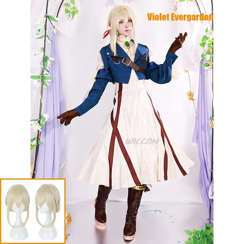 

Anime Violet Evergarden Cosplay Costumes Dress Vestido Halloween Costumes for Women Suit Wig Party A Uniform Lolita Clothes