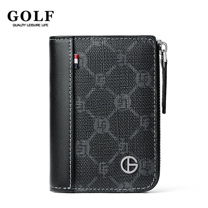 

GOLF Small Money Clip Wallet Credit Card Id Money Holder Coin Purse Leather High Quality Gentleman Wallet Mini Anti-theft Brush