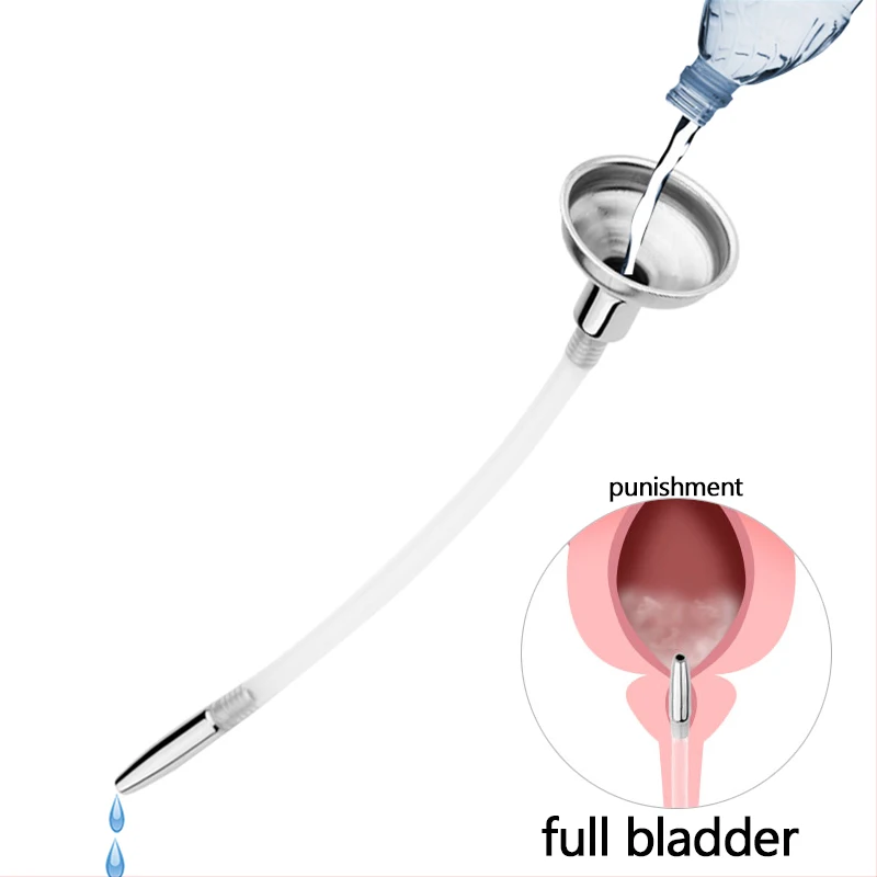 Urethral Stimulator Medical Steel Funnel Catheter Urethal Women Sounding Rod Sex Toys Men'S Masturbation Device Hole Penis Plug urethral dilator,silicone urethral dilator