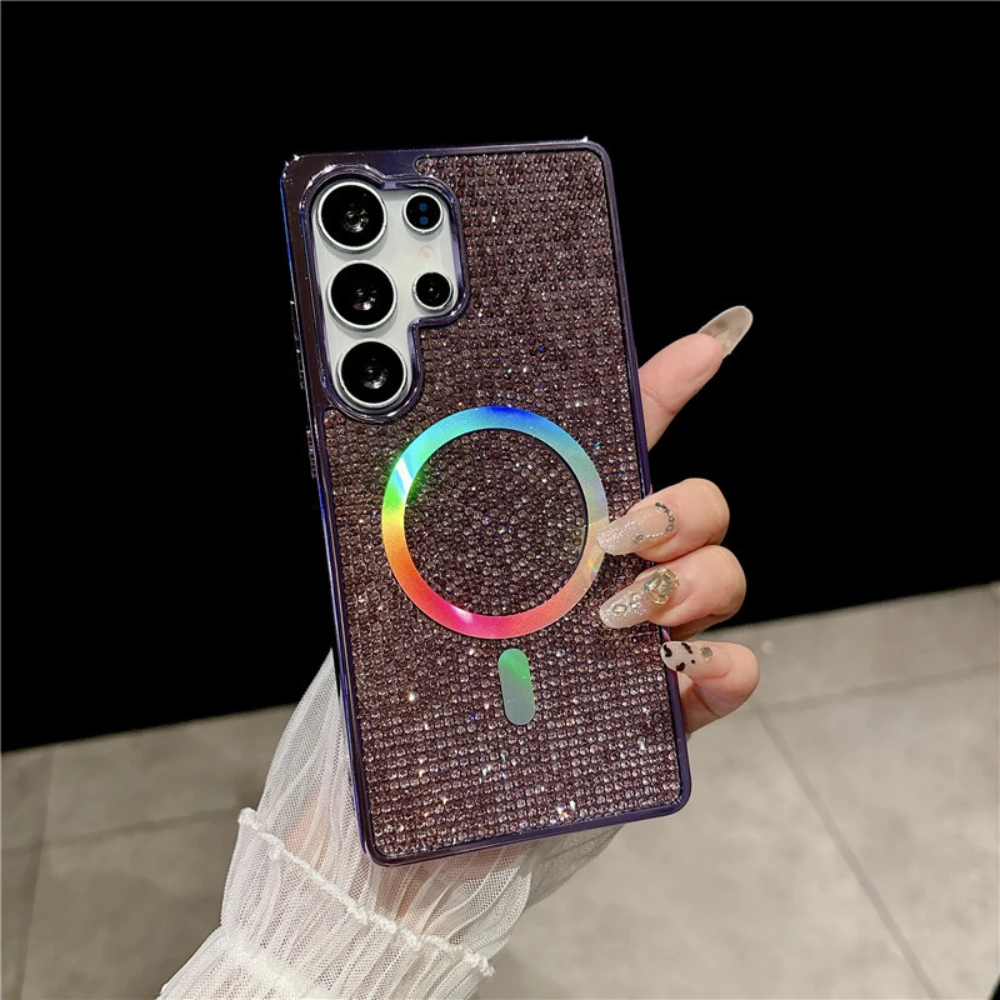 Luxury Bling Diamond Magnetic Shockproof Glitter Phone Case