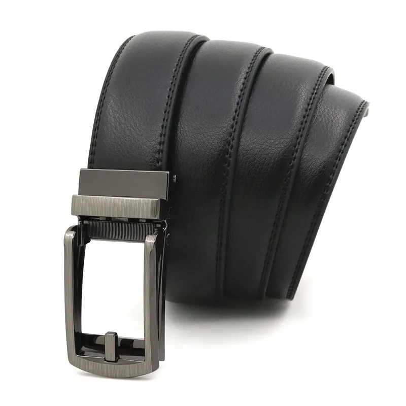 Retro Leather Men Belt Fashion Alloy Automatic Buckle Waistband Business Affairs Casual Decoration Men's Belts Luxury Brand
