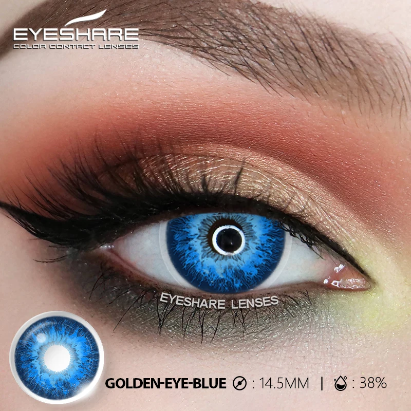EYESHARE 1 Paar Cosplay-Farbkontakte für Augen, Anime, weiße Linsen, hochwertige weiche rote Linse, schwarze Augenlinse, Schönheits-Make-up, jährlich – Detail 21