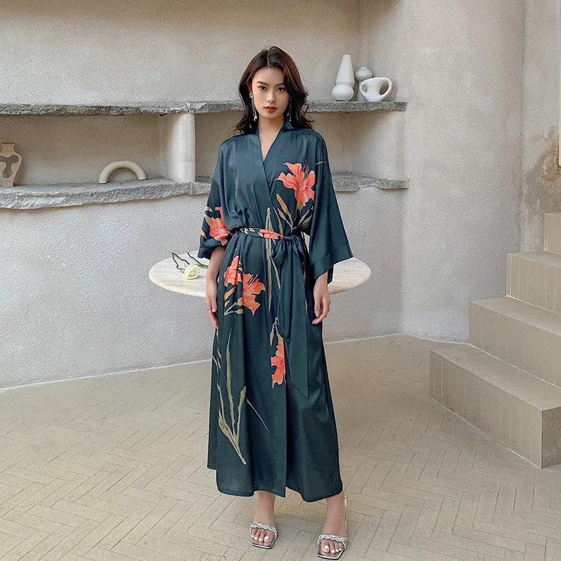 Mens Cotton Linen Pajama Summer Kimono Bathrobe Spa Dressing Gown Sleepwear  ⭐AU | eBay